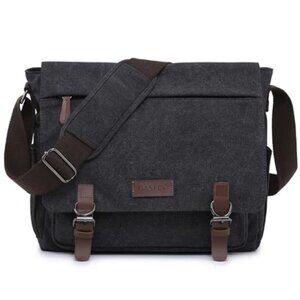 Large Canvas Messenger Bag Vintage Travel Crossbody Shoulder Bag Laptop Briefcas